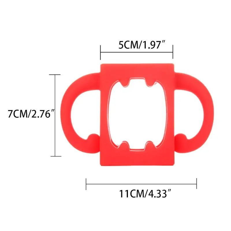 Baby Bottle Universal Handle Soft Silicone Wide Mouth Grip Multicolor Heat Resistant Feeding Bottles Accessories