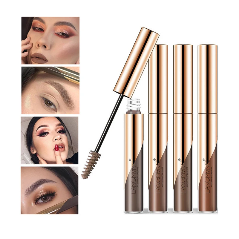 Professional Natural Pigments Tattoo Eyebrow Mascara Cream Lasting Eye Brow Tint Gel Liquid Paint Brown Black Color Makeup Tool | Красота и