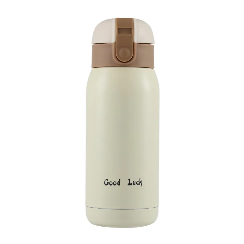 Lovers Thermal Bottle Eco-friendly Straight Cup Stainless Steel Thermos Vacuum Coffee Thermos Outdoor Travel Cup - Цвет: Белый