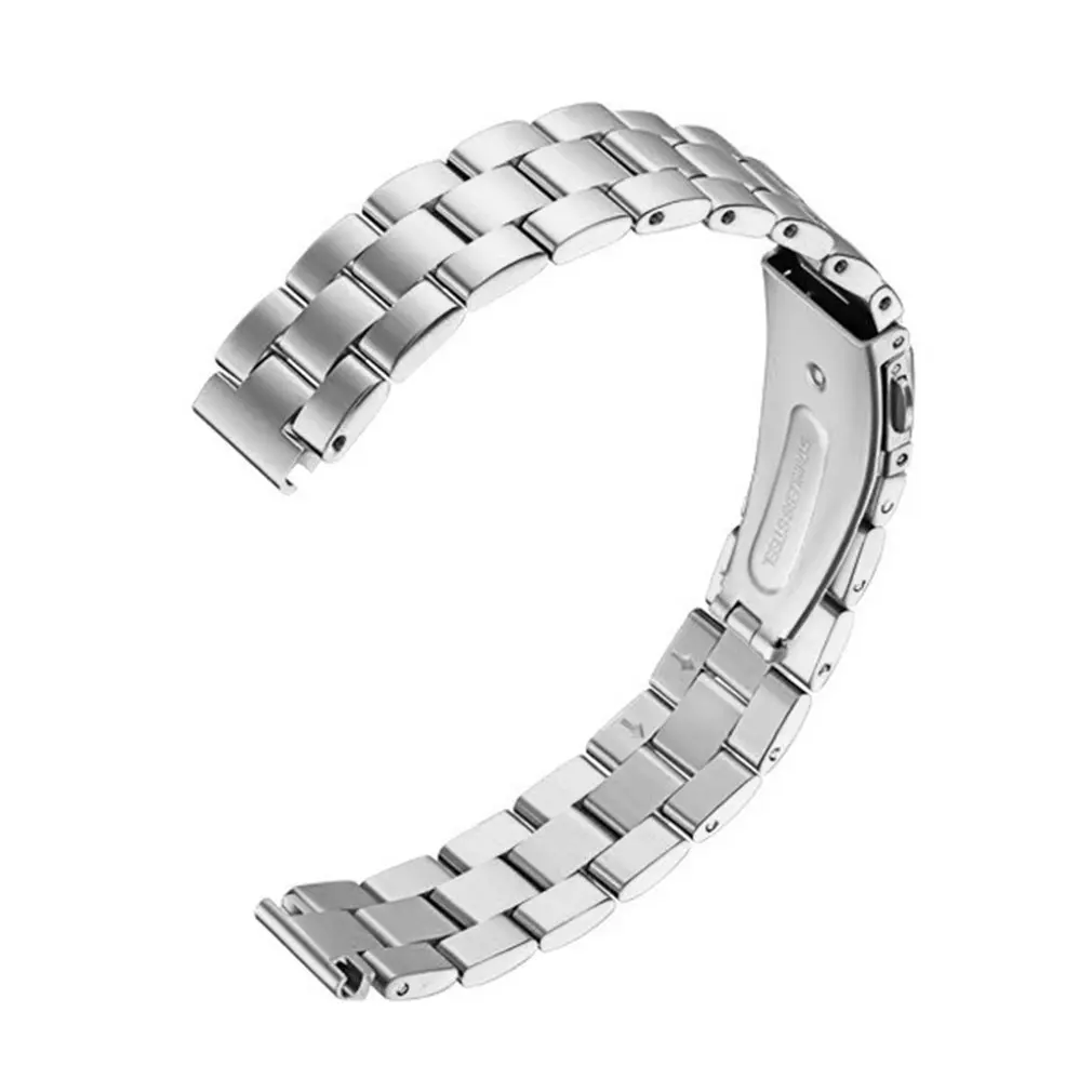 

For Xiaomi Mi Band 4 Replacement Sport Strap Metal Wristband Bracelet Two-Tone Replacement Strap Three Beads Solid Strap