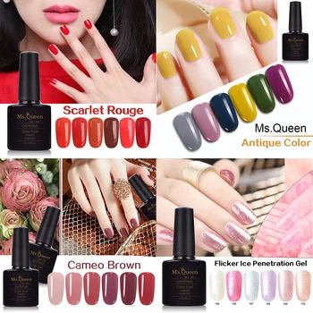 

Ms. Queen 10ml 6 piece set Gel Nail Polish UV Varnish Soak Off Green Color Nail Gel Polish Vernis UV Gel Nail Polish
