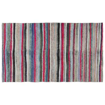 

Handmade Multicolor Vintage English Striped Rug Area Rug 160x272 Cm-5'3''X8'11''