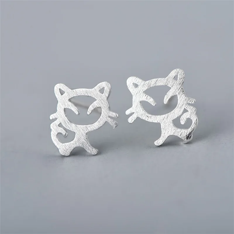 Модные корейские серьги-гвоздики с милыми животными и котом для женщин свадебные