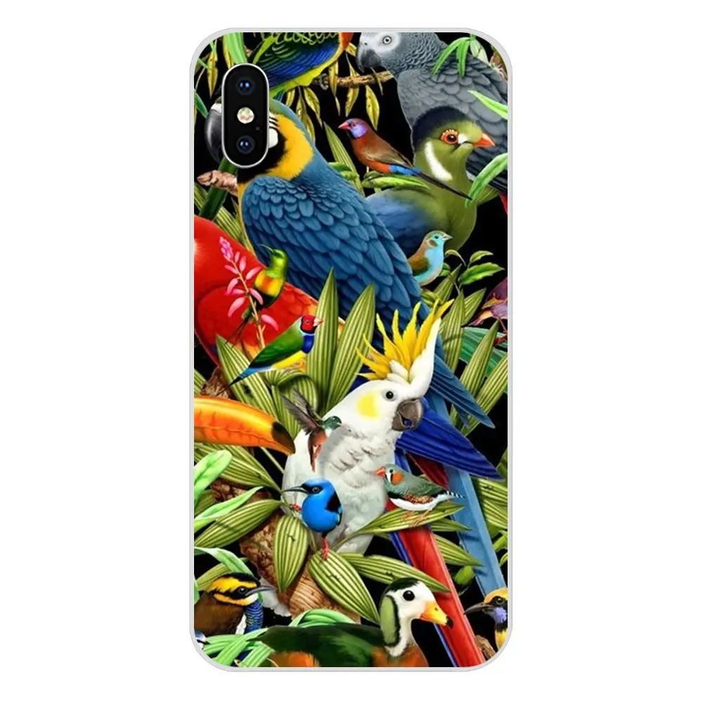 ТПУ кожа Paintin для Xiaomi Redmi Mi 4 7A 9T K20 CC9 CC9e Note 7 9 Y3 SE Pro Prime Go Play Blue Ringneck Parrot Art Print|Бамперы| |