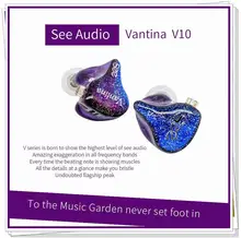 SeeAudio Vantina 10 V10 10BA Knowles Balanced Armature Tuning Customize HIFI Music Monitor Studio Audiophile Earbuds Earphones