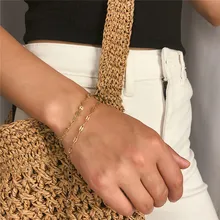 Богемный блестящий браслет-цепочка набор для женщин Модный многослойный Золотой Серебряный Цвет Бохо Браслет Ювелирные Браслеты Аксессуары