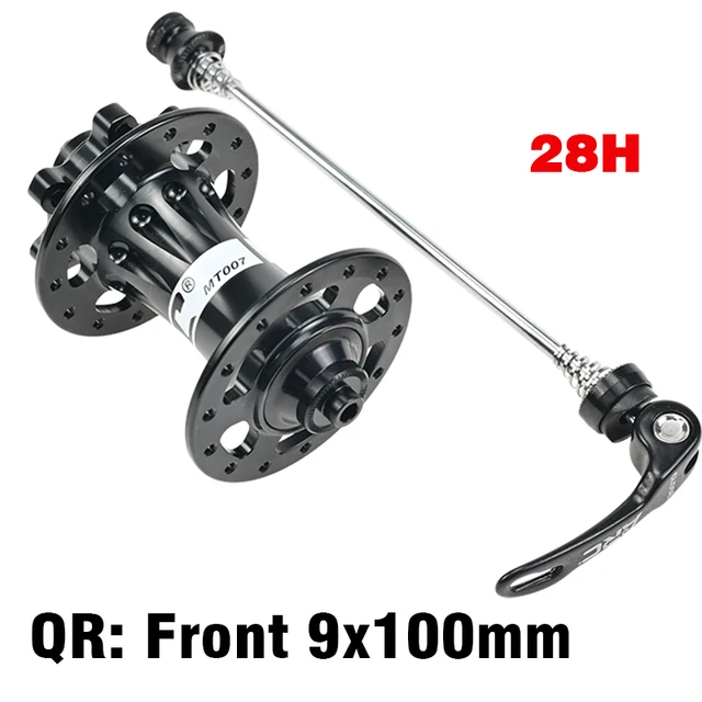 ARC Newest 28 Holes Mountain Bike Hub Disc Brake Aluminum Alloy Bicycle Hub 4 Pawls 48 Clicks Front Hub Rear Hub Warranty 1 Year 28H Front QR