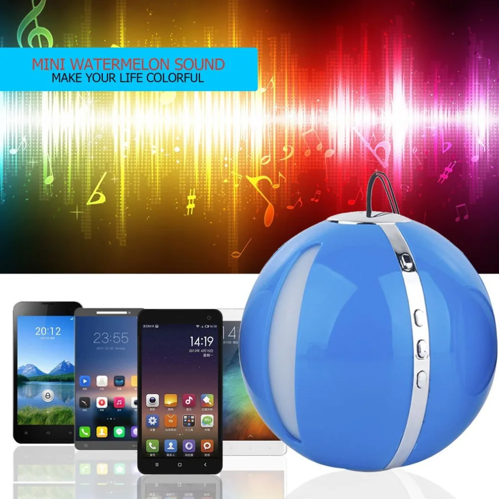 Q7 мини Беспроводной Bluetooth динамик в форме шара с мигалками радио на открытом воздухе со системой «Хендс-фри» и Bluetooth Динамик Портативный шарообразный