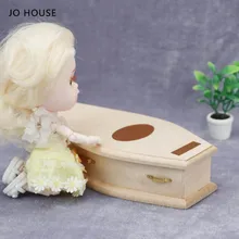 

JO HOUSE 1:12 Dollhouse Mini Furniture Model Decoration Micro Scene DIY Plain Coffin
