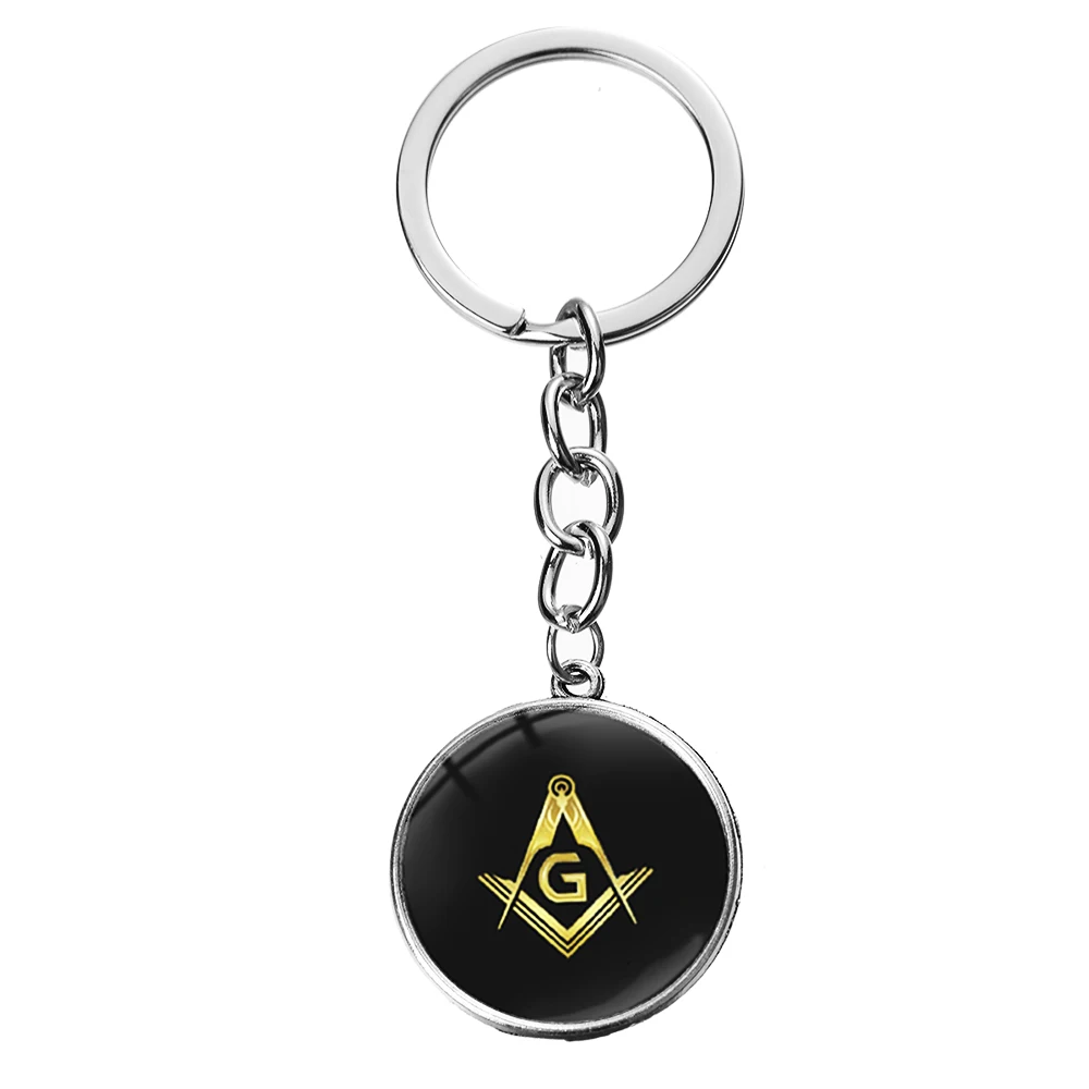 Style 13 SIAN масонов Иллюминаты Пирамида Глаз сплав брелок Freemasonry Символ Подвески стеклянный кабошон брелок Mason подарок для мужчин и женщин - Color: Style 13