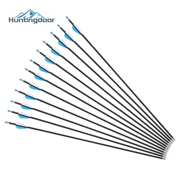 

6/12Pcs Mixed Carbon Arrows 31.5inch Diameter 6mm Spine800 With Blue TPU Feathers For Recurve/Compound Bow Shooting Archery Bow