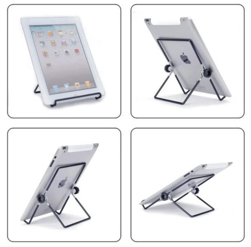 Foldable adjustable metal tablet pc stand holder