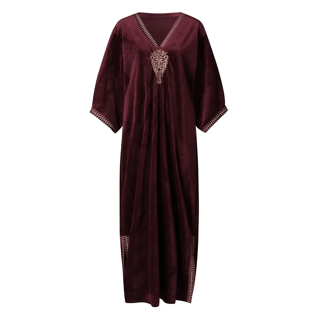 Sukienki vestidos, платье размера плюс, женское платье размера плюс, рукав три четверти, с вышивкой, длинное зимнее платье, вечерние платья, robe hiver
