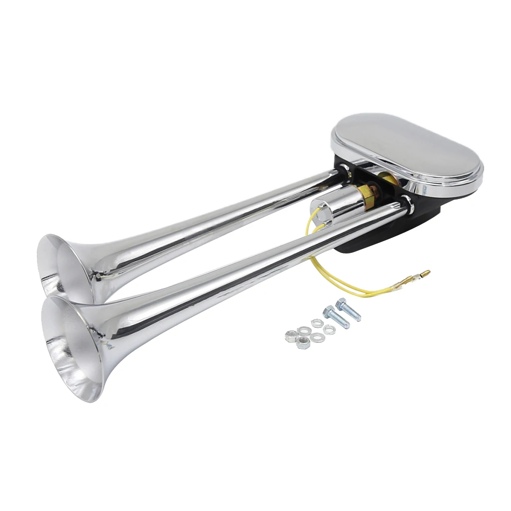 Dual / Double Trumpet Air Horn 12 V 150dB Car Truck RV Train Boat Loud