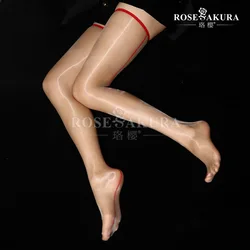 1D Weman Ultra Thin Sexy Oil Shinny Backline leg for Transparent Seamed Thigh High Long Knit Socks Women Long  Socks  Nylon