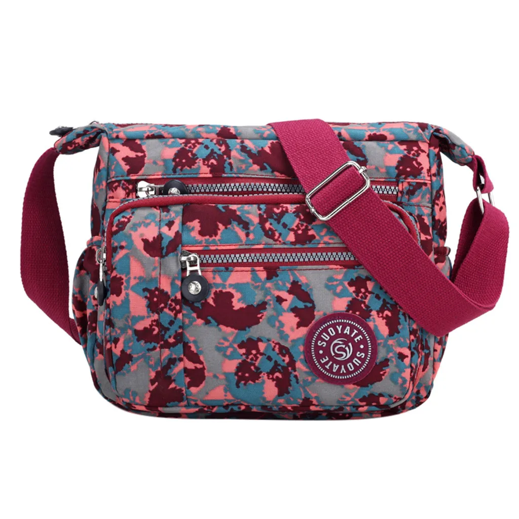 MAIOUMY Женская модная однотонная Водонепроницаемая нейлоновая сумка на плечо на молнии, сумки через плечо для женщин, сумки-мессенджеры, Bolsa Feminina - Цвет: F