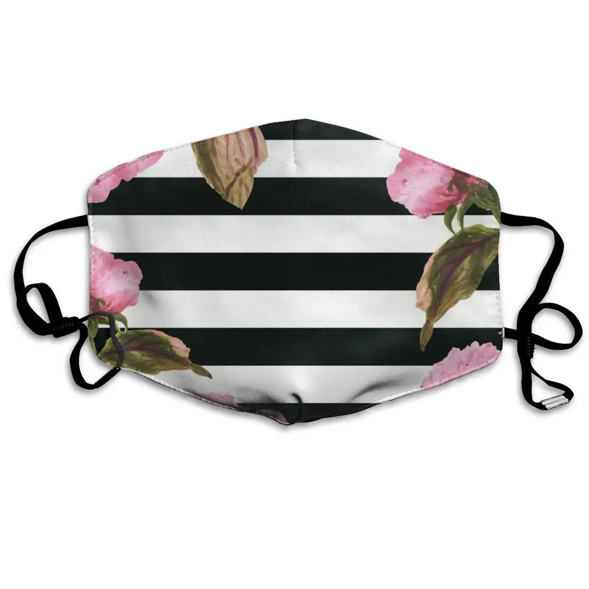 

Mouth Mask Striped Flowers Print Masks - Breathable Adjustable Windproof Mouth-Muffle, Camping Running for Women and Men