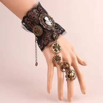 

2020 latest Style Hand-Made Jewelry Pirates Steam Engine Series Retro Bracelet Lace Jewelry bangle HWASY1804 wholesale