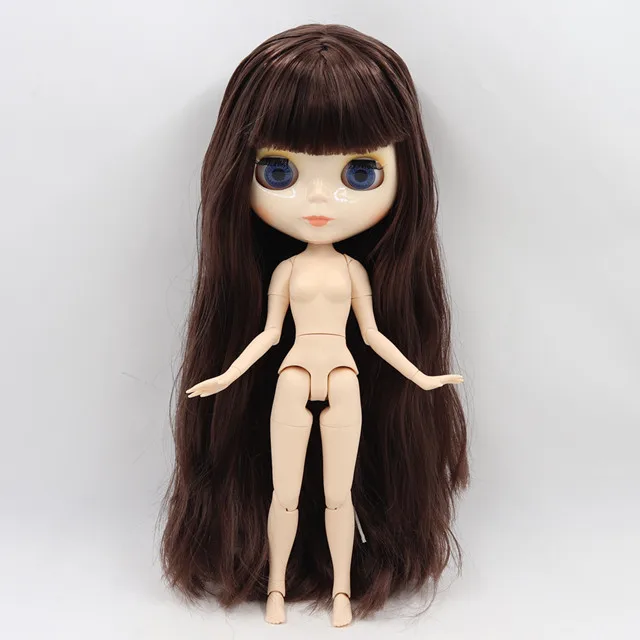 Ледяная фабрика Blyth кукла 1/6 BJD индивидуальные обнаженные тела с белой кожей, глянцевое лицо, подарок для девочки, игрушка - Цвет: BL0222 B