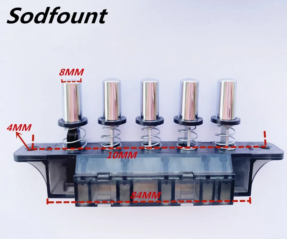 MQ165 5 клавиш переключатель 250VAC 4A для кухни/диапазона/вытяжки часть 5 кнопок фортепианного типа переключатель клавиатуры