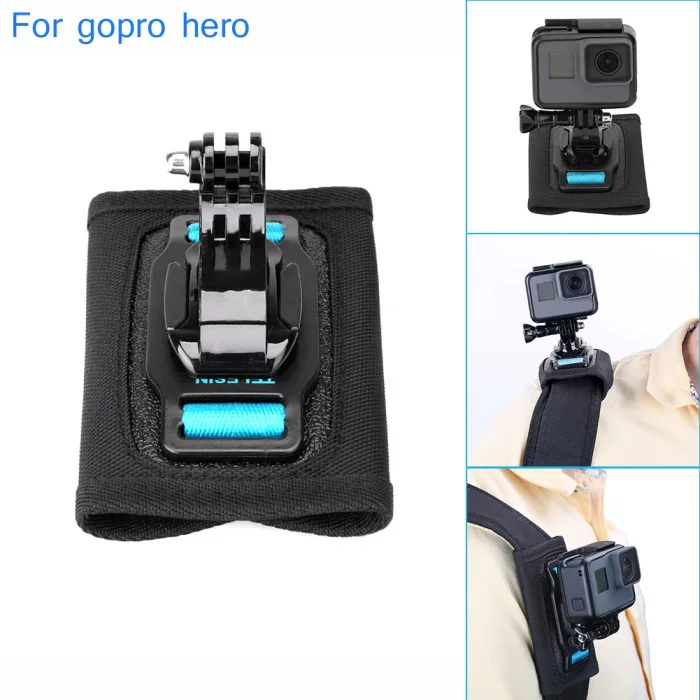 Поворотный Рюкзак ремень крепление камеры быстросъемный зажим для GoPro Hero 6 Xiaomi Yi SJCAM SJ4000 sony PUO88