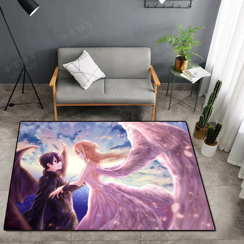 Мультфильм SAO Sword Art онлайн ковер для спальни коврик нескользящий коврик мультяшный подарок - Цвет: Style 13