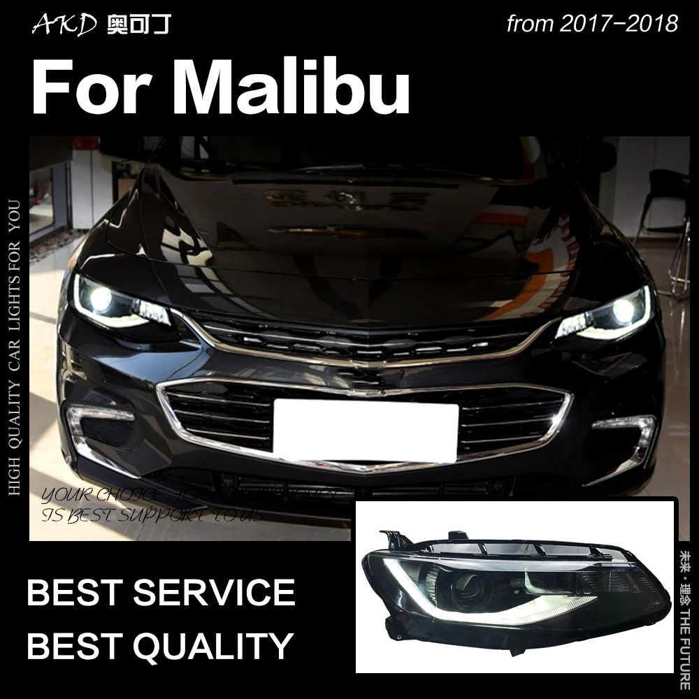 AKD автостайлинг фара для Chevrolet Malibu XL светодиодная 2017 2018 светодиодный динамический