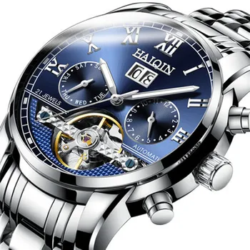 

2020 HAIQIN automatic mechanical men watches top luxury brand casual men week/date/ month watch Tourbillon men wristwatch clock