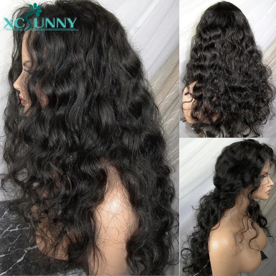 Water Wave 13x6 HD Transparent Lace Frontal Wig Lace Front Human Hair Wigs Remy Brazilian 4x4 Lace Closure Wig xcsunny