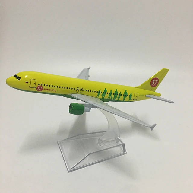 JASON TUTU 16cm Russia Siberia S7 Airlines Airbus A320 Plane Model Airplane Aircraft Model Diecast Metal 1:400 scale Planes 2