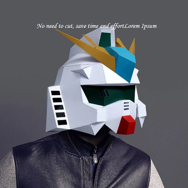 3D Paper Mask Fashion Animal and Game Role-Playing Costume DIY Handmade Paper Model Mask Christmas Halloween Party Gift 2