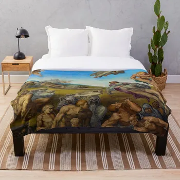 

Printed Throw Blanket Sherpa Fleece Soft Blanket Flannel Rug Home Decoration For Bed Drop Shipping Last Judgement Michelangelo 2