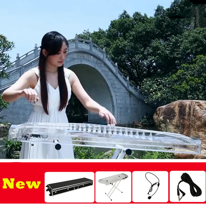 NewCrystalElectronicGuzhengPerformanceElectricGuzhengTransparent