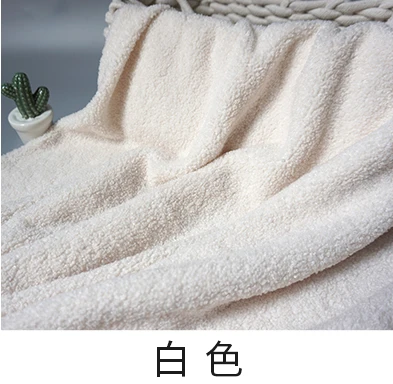 Плюшевая флисовая ткань ягненок Кашемир мягкий гранулированный DIY ручной работы ткань одежда кашемир игрушка кашемир - Цвет: Off white