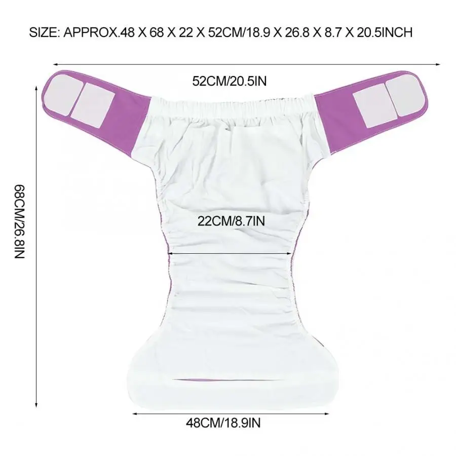 Adult Diapers Waterproof Washable Reusable Breathable Elderly Cloth Diaper Adjustable Pocket Nappies for Bedridden Incontinence reusable diapers disposable adult diapers