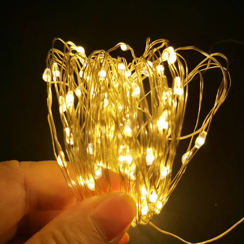 5pcs Battery Powered Copper Wire 20 LEDS String Lights Fairy Garlands Christmas Decor for Room Home Wedding Outdoor Lamp | Освещение