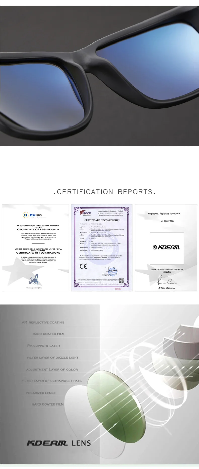 KDEAM Revamp спортивные мужские солнцезащитные очки поляризованный фотохромный объектив Квадратные Солнцезащитные очки для вождения на открытом воздухе солнечные очки ночного видения УФ