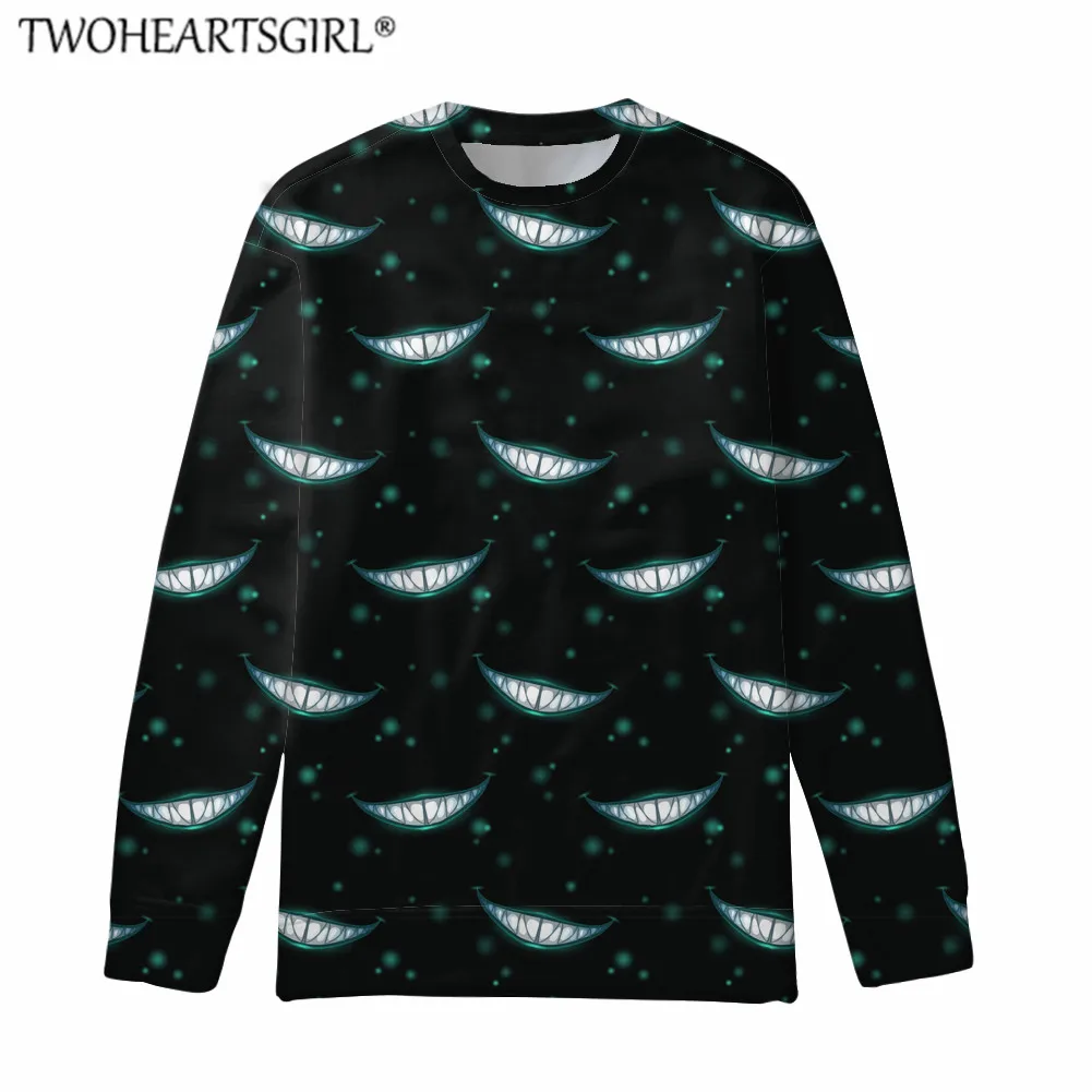 L5639Z73W Twoheartsgirl Чеширский кот Harajuku Толстовка с капюшоном объемный пуловер для женщин топы с длинными рукавами и круглым вырезом женский осенне-зимний свитер - Цвет: L5639Z73W