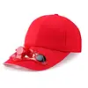 Summer Solar Panel Powered Cooling Fan Baseball Cap Outdoor Peaked Sun Visor Hat 4