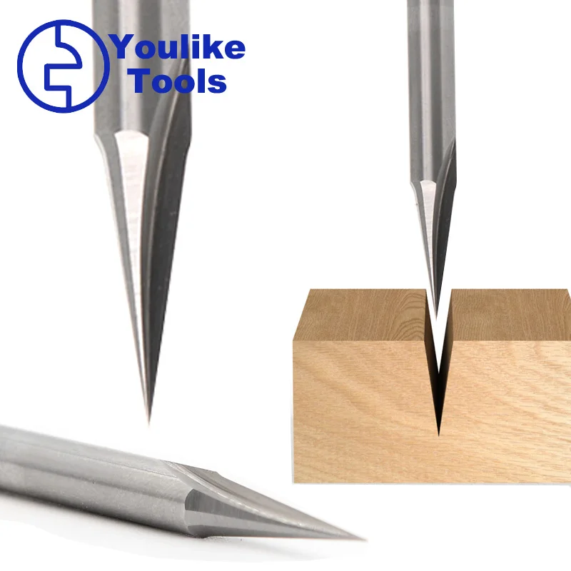 18° Zero Point V Groove Engraving Solid Carbide Router Bit Cnc