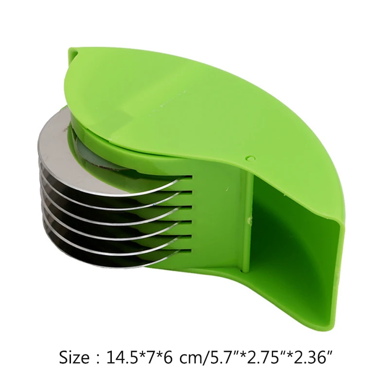 Portable and Manual Vegetable Chopper - Round, Compact, Green