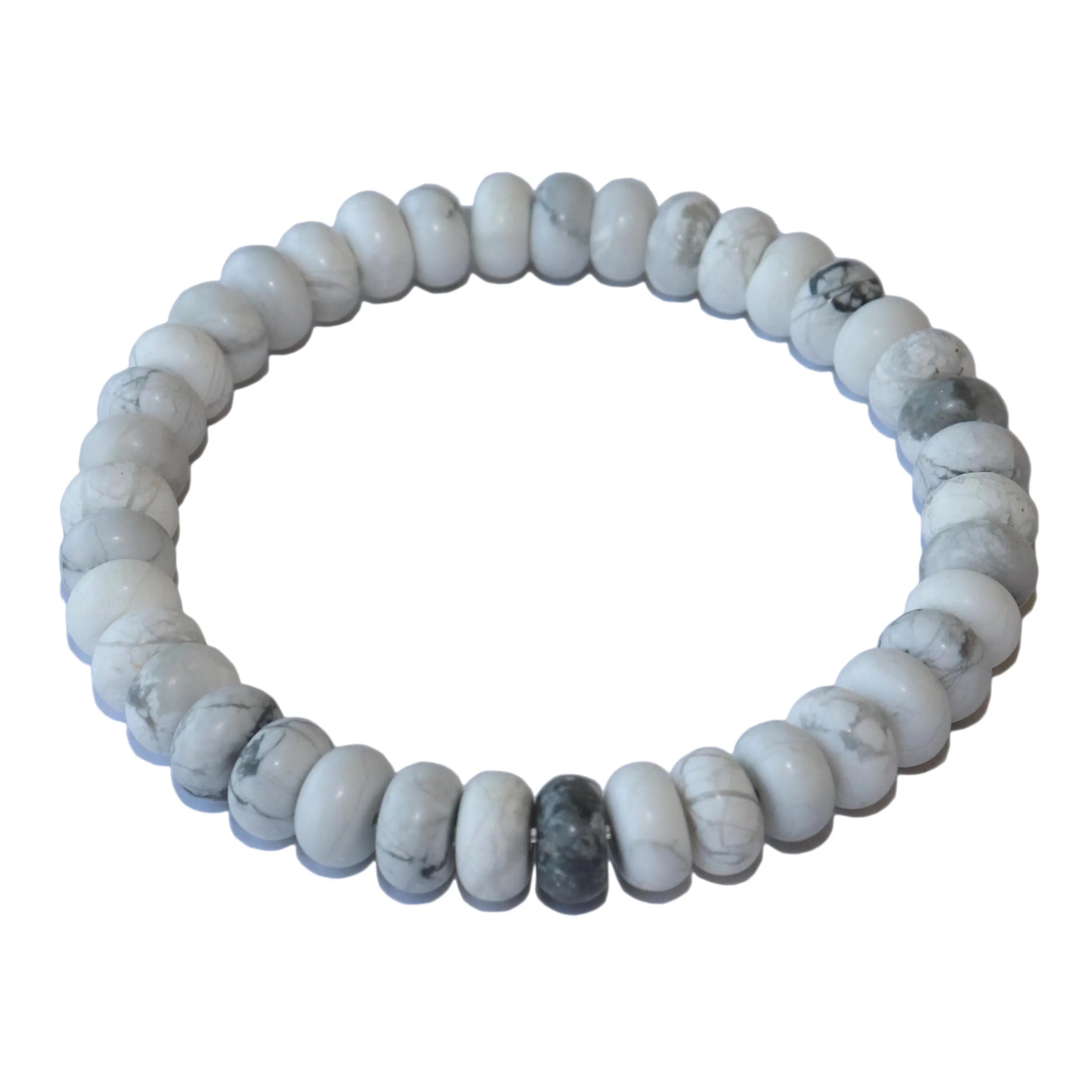 White Turquoises 7 Чакра 6 Природный камень 8 мм браслет для мужчин Агаты Тигр Eyea Исцеление баланс бусины рейки Будда молитва Йога браслет для женщин - Окраска металла: White Turquoises