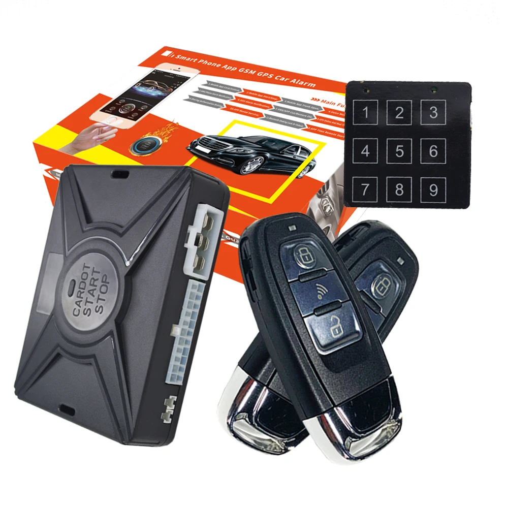 Cardot Pke Passive Keyless Entry System Remote Start Push Start Stop Button Auto Remote Car Alarm