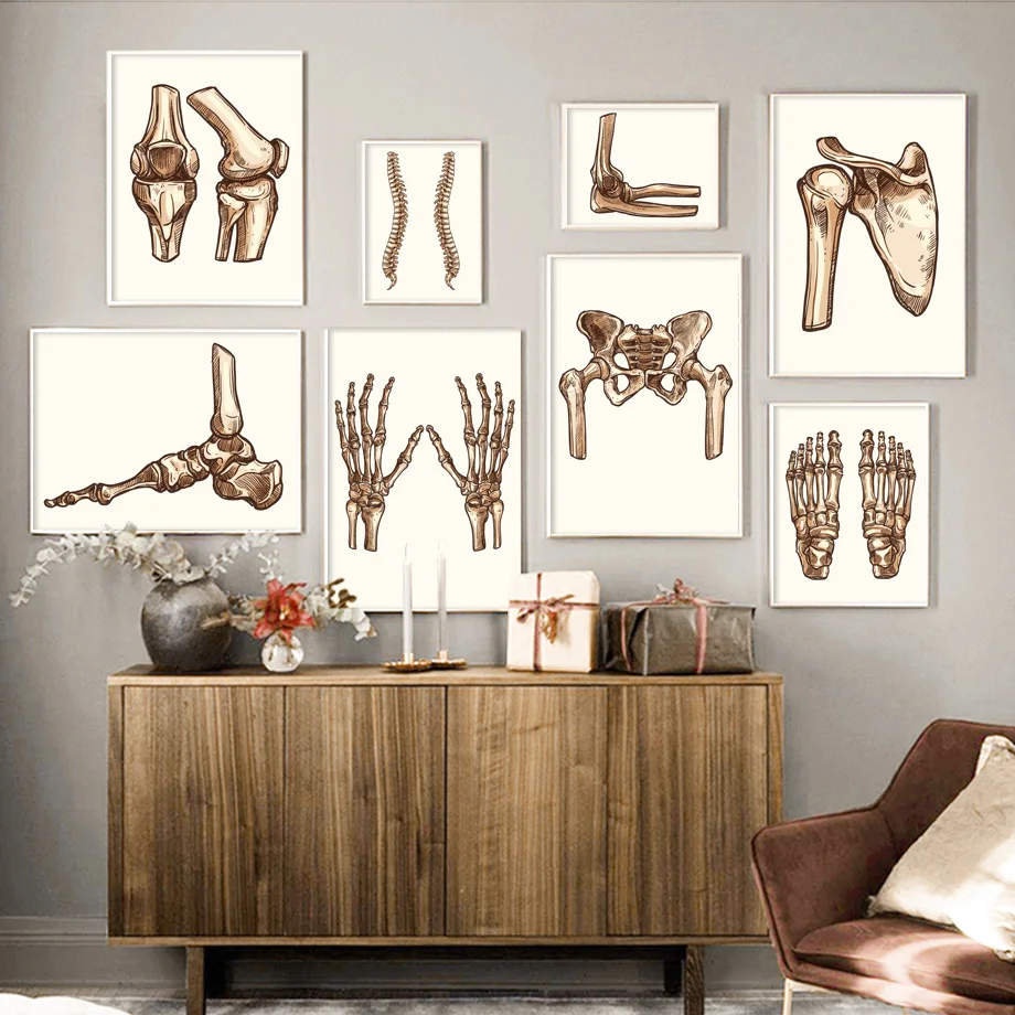 Lungs-Finger-Skull-Bone-joint-Human-Anatomy-Vintage-Wall-Art-Canvas-Painting-Nordic-Posters-Prints-Wall (2)