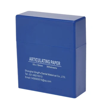 

300 Sheet/Box Dental High Quality Blue Teeth Care 55mm * 18mm Dental Materials Double Sided Oral Consumables Articulating Paper
