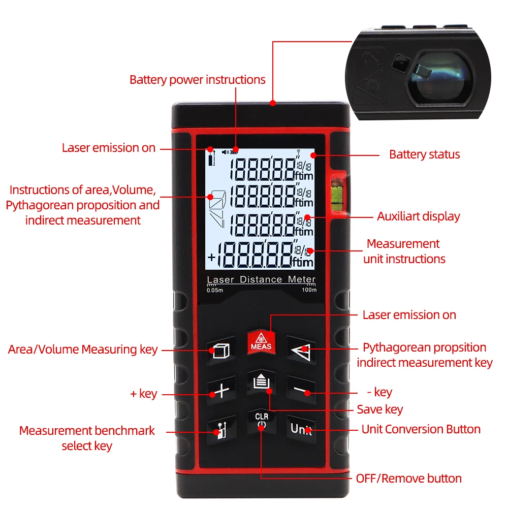 Laser Rangefinder Laser Distance Meter Measure 30M 40M 100M Trena Tape Range Finder Ruler Diastimeter Roulette Tool 40% off Laser Rangefinder Laser Distance Meter Measure 30M 40M 100M Trena Tape Range Finder Ruler Diastimeter Roulette Tool 40% off