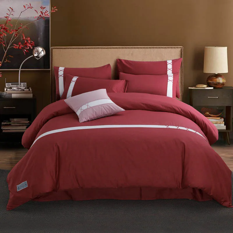 

Yimeis Bedding Set Luxury 4pcs Bed Linen Cotton Printing Bed Sheets And Pillowcases BE37007