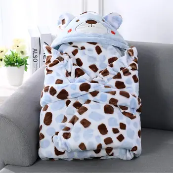 

New baby swaddle blanket baby born accessories warm flannel newborns swaddle wrap babydeken boys baby girl blanket warme deken