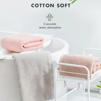 

Bath Cotton Wearable Bath Towels Beach Towel Wrap Bathroom Towel Twill Plain Towels 70x140cm QP2