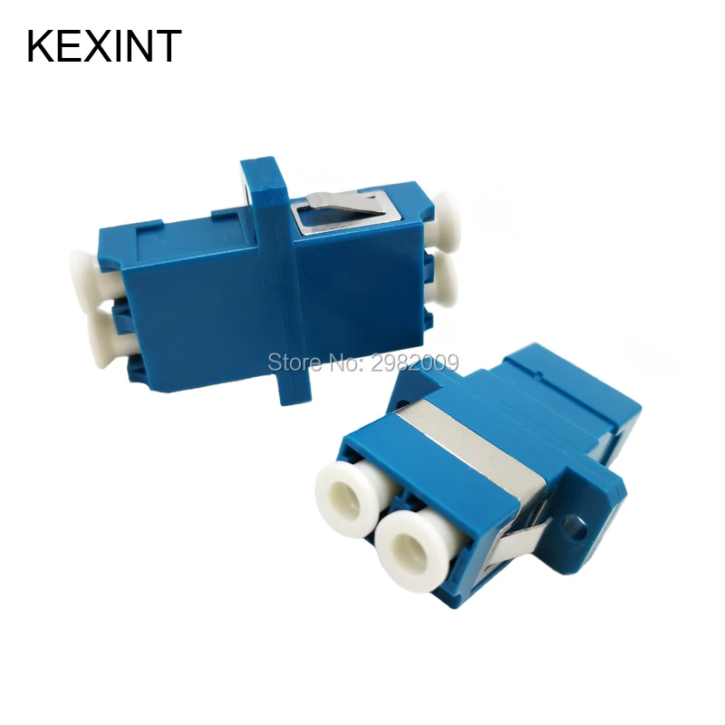 Kexint Lot Fibra Ottica Upc Quad Adattatore In Fibra Ottica Lc Quad Adattatore In Fibra Ottica Flangia 4 Porte Adattatori Lc 50 Pz